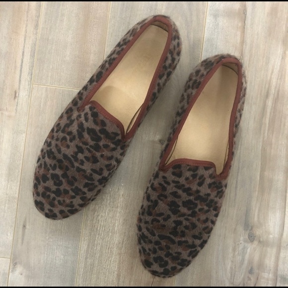 Smythe & Digby leopard print slip on loafers - Picture 2 of 3